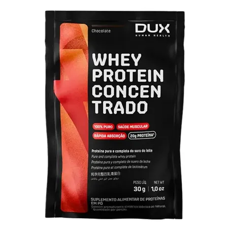 Whey Dux 30g Concentrado Sache Chocolate