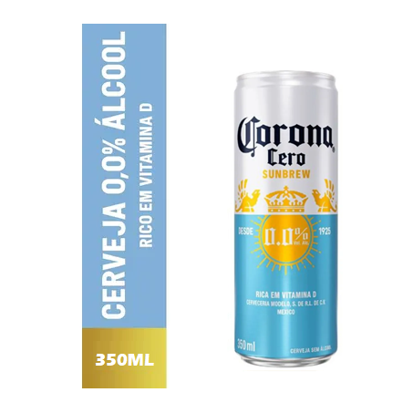 CERVEJA CORONA CERO SUNBREW [ZERO ÁLCOOL] LT350ML