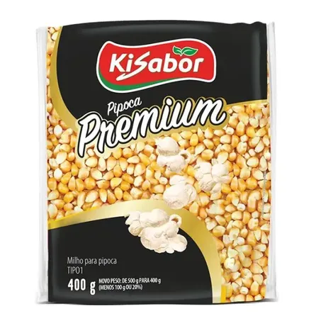 Milho de Pipoca Premium Kisabor 400g
