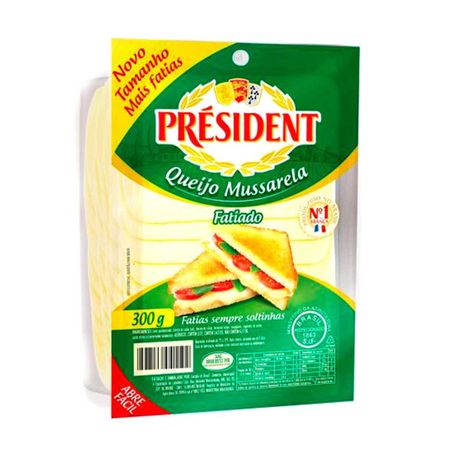 QUEIJO PRESIDENT MUSSAREL FATIADO 300G
