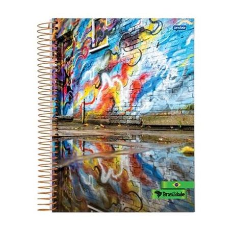 Caderno espiral universitario capa dura 15m brasil300f