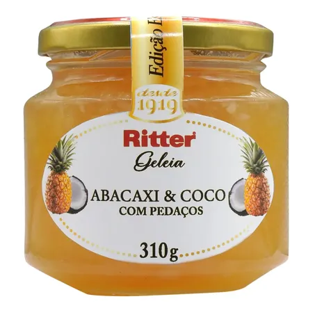 GELEIA RITTER 1919 ABACAXI COM COCO VIDRO 310G