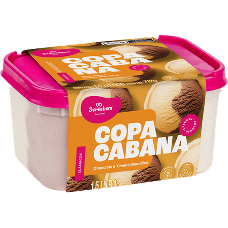 Sorvete sorvebom 1.5l copacabana trad