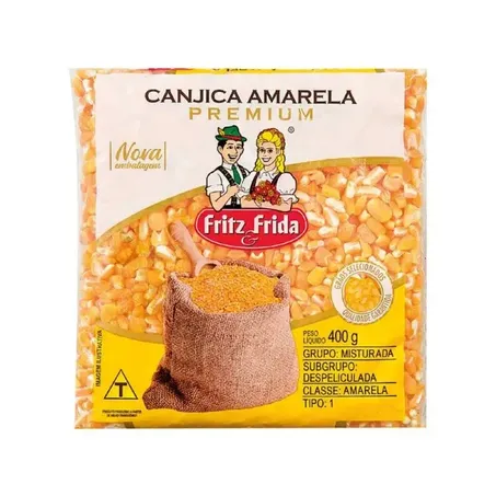 Canjica fritz e frida premium amarela 400g