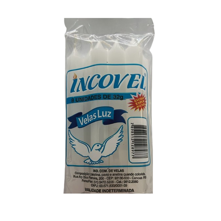 VELA INCOVEL BRANCA 8X32G PCT