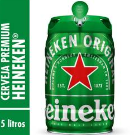 Cerveja barril heineken 5l