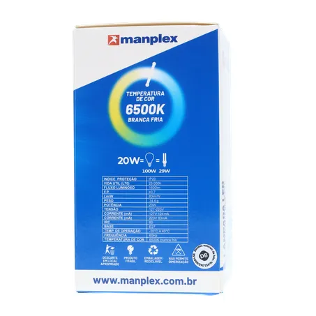 Lâmpada mundilux pera 20w 360-10