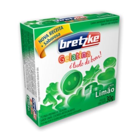 GELATINA BRETZKE EM PO LIMAO 30G