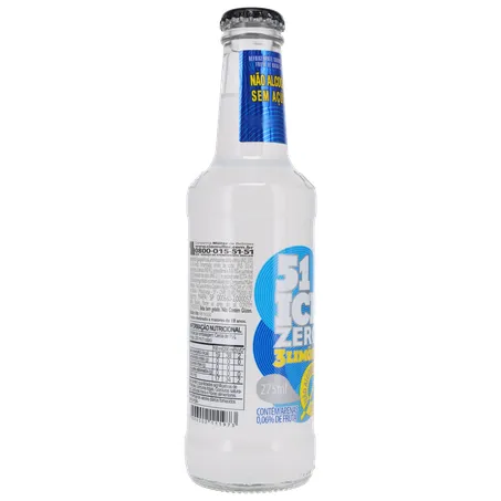 Bebida 51 Ice Sem Álcool Zero Açúcar 3 Limões Vidro 275ml 
  360-31