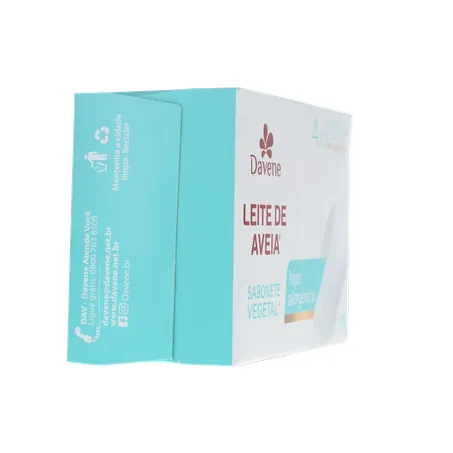 Sabonete Barra Vegetal Davene sem Perfume Leite de Aveia Clássico Caixa 90gr 360-11
