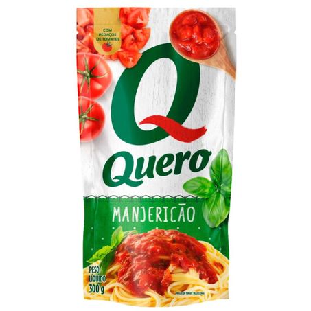 Molho tomate quero 300g manjericao sc