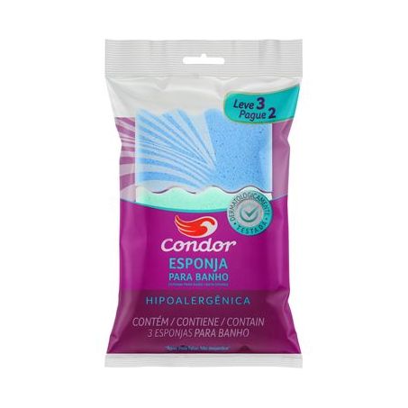 ESPONJA CONDOR BASIC P/BANHO LV3PG2 8301