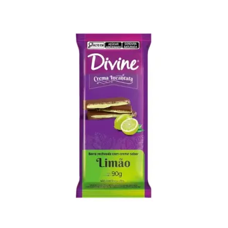 Chocolate leite 37% rech limao divine 90g