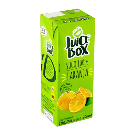 SUCO JUICE BOX 200ML 100% LARANJA