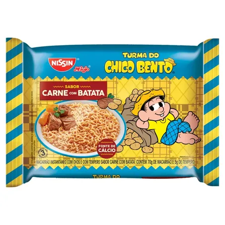 Macarrão Nissin Lamen Chico Bento Carne Com Batata 75g