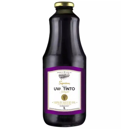 SUCO DE UVA TINTO INTEGRAL 1L - SUPERBOM
