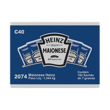 Maionese Heinz Caixa 1,344kg 192 Unidades