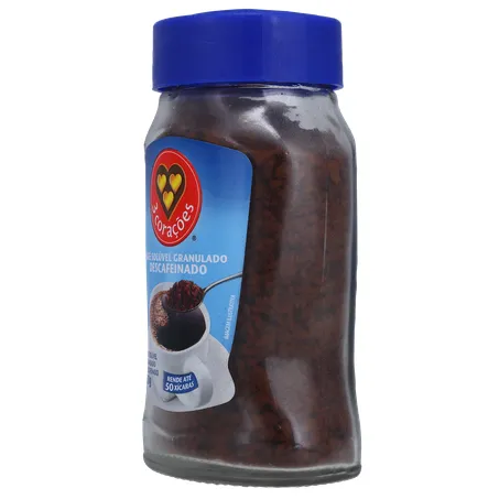 Café Solúvel Granulado 3corações Descafeinado Pote de Vidro 50gr 360-5