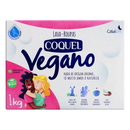Sabão em pó vegano coquel