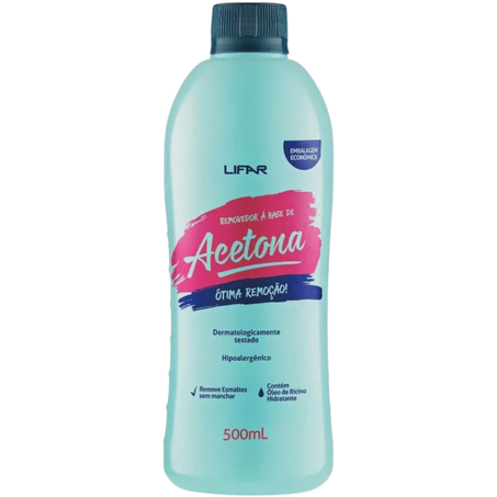 Acetona remove esmalte lifar 500ml