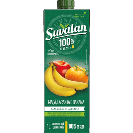Suco Maçã Laranja Banana Suvalan 1L