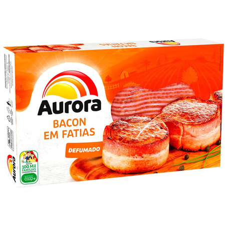 Bacon em fatias aurora 250g