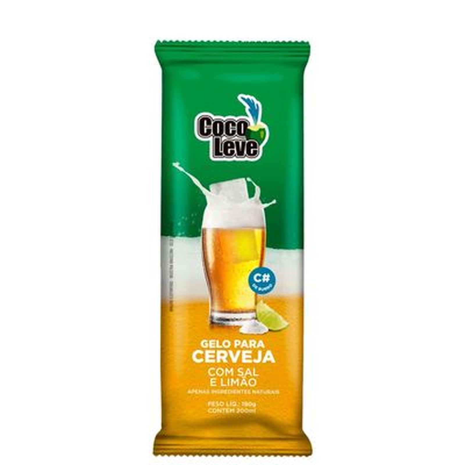 よここここ Gelo P/drink Sal/limao Coco Leve 190g | Supermercado Copercampos