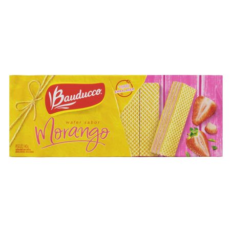 BISCOITO WAFER RECHEIO MORANGO BAUDUCCO