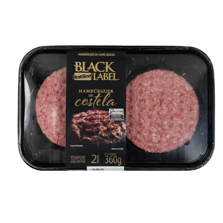 Hambúrguer Black Label Bovino Costela Resfriado 360g