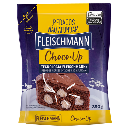 Mistura para bolo fleischmann choco up 390g
