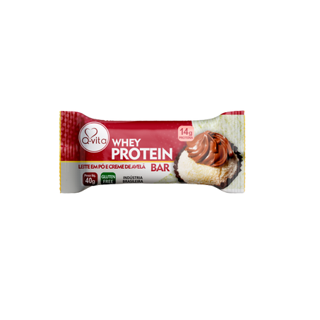 Q-VITA BARRA WHEY LEITE PO E CREME DE AVELA 40 G  