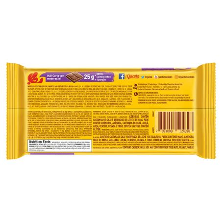 Chocolate Barra Garoto Caju e Passas Ao Leite 80g 
  360-1