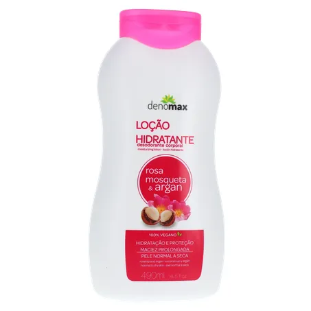 Loção hidratante denomax rosa mosqueta argan 470g 360-35