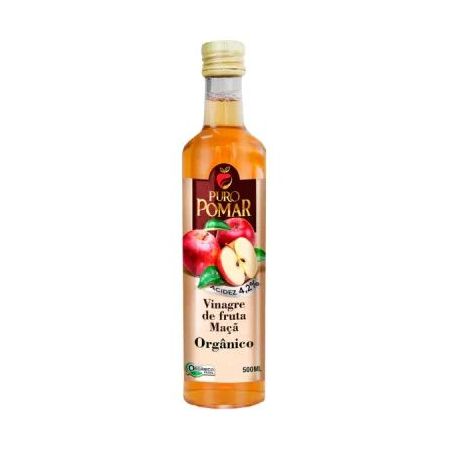 VINAGRE DE FRUTA MACA ORGANICO PURO POMAR 500 ML  