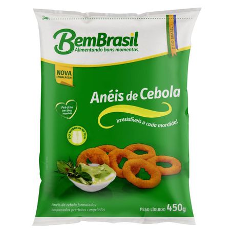 ANEIS DE CEBOLA BEM BRASIL EMPANADO CONGELAD 400G