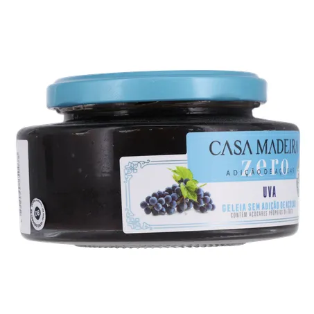Geleia de Uva Casa Madeira Zero Adição de Açúcar Pote de Vidro 220gr 360-31