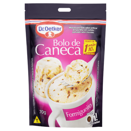 Mistura bolo oetker 70g caneca formiga