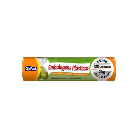 Saco Freezer Giopack 2kg 100un 