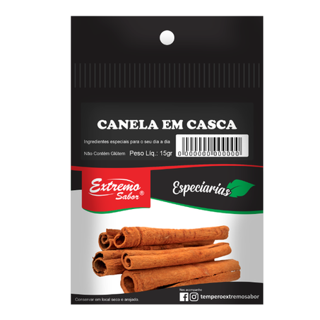 CANELA CASCA EXTREMO SABOR CARTELA 15G