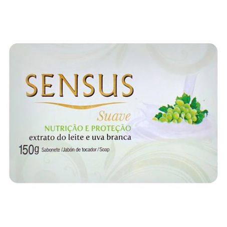 Sabonete sensus suave extrato do leite e uva branca 150g