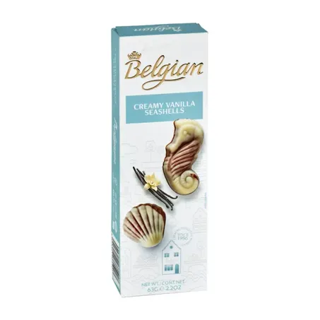 Chocolate seashells vanilla belgian 65g