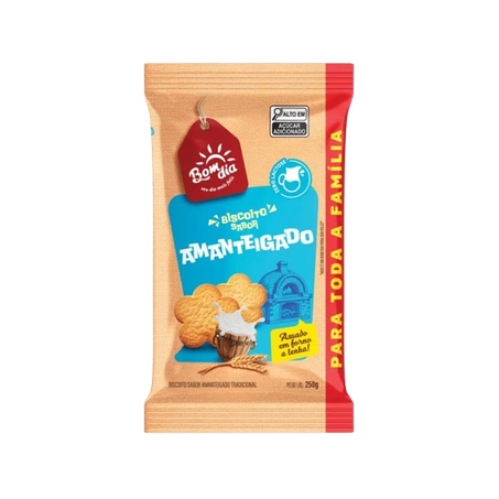 BISCOITO AMANTEIGADO ZERO LACTOSE BOM DIA 250 G   