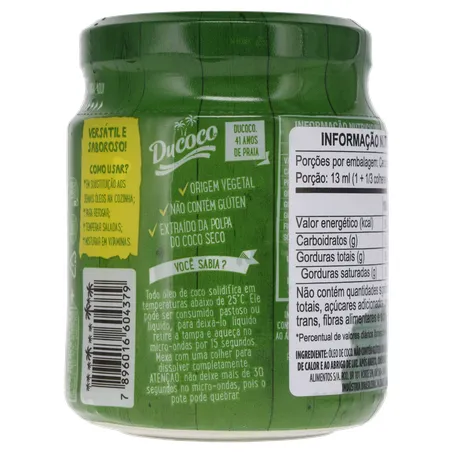 ÓLEO DE COCO DUCOCO EXTRA VIRGEM VIDRO 200ML 360-17