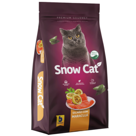 ALIMENTO PARA GATOS SNOW CAT PREMIUM SALMÃO/MARACUJÁ 1KG
