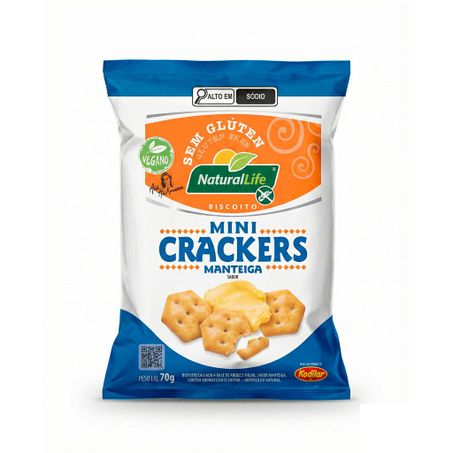 BISCOITO MINI CRACKERS SABOR MANTEIGA 70G