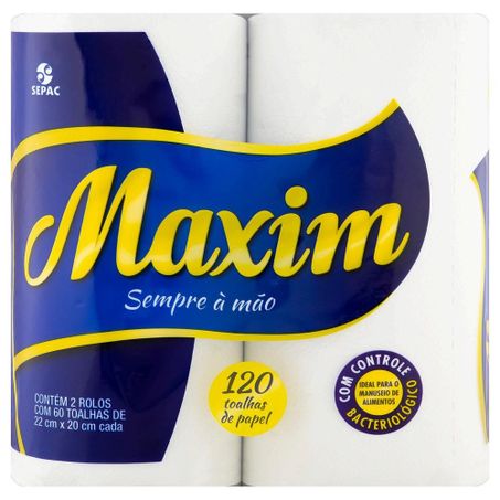Toalha papel maxim especiale 22x20 50f folhas c/2 rolos