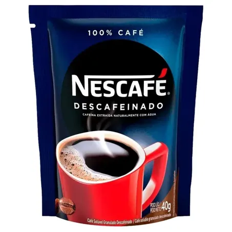 Café Solúvel Granulado Nescafé Descafeínado Sachê 40gr