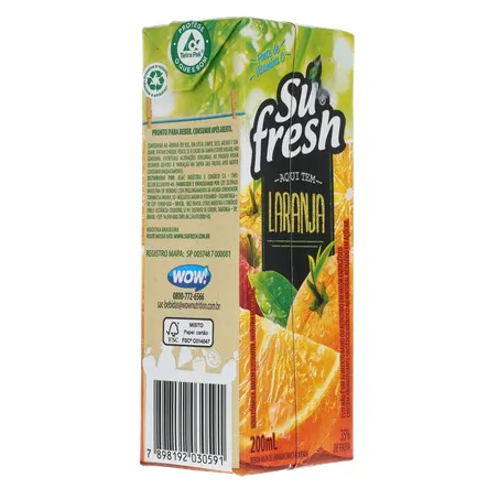 Suco de Laranja Sú Fresh 35% de Fruta Caixa 200ml 360-13