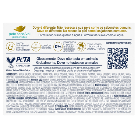 Sabonete em Barra Dove Pele Sensível 90 g 360-1