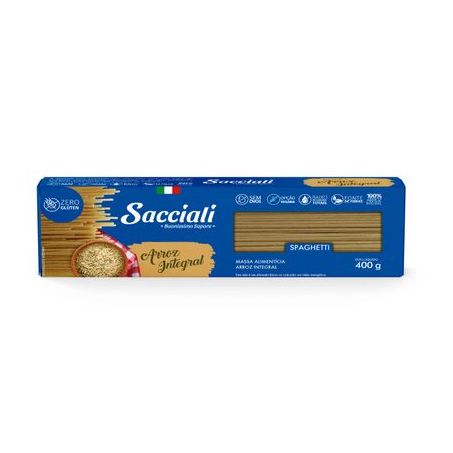 MACARRAO DE ARROZ INTEGRAL SACCIALI 400G 